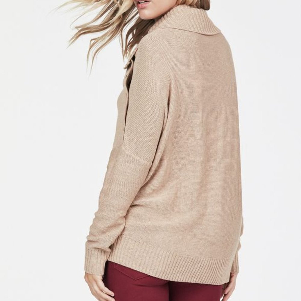 Dolman Side Button Sweater - Picture 3 of 4